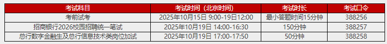 考试安排